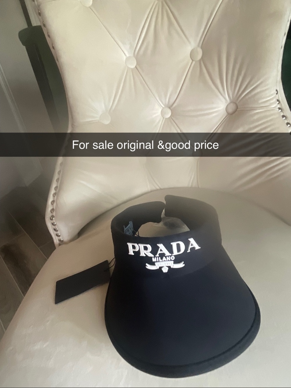 Prada Black Logo Visor